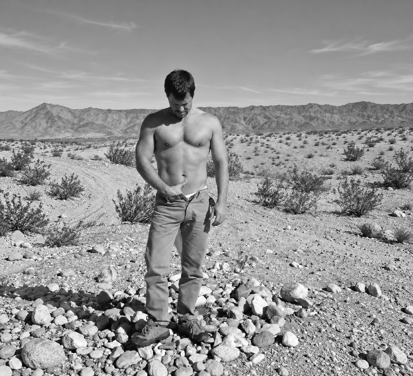 Brad outdoors in the Palm Springs desert